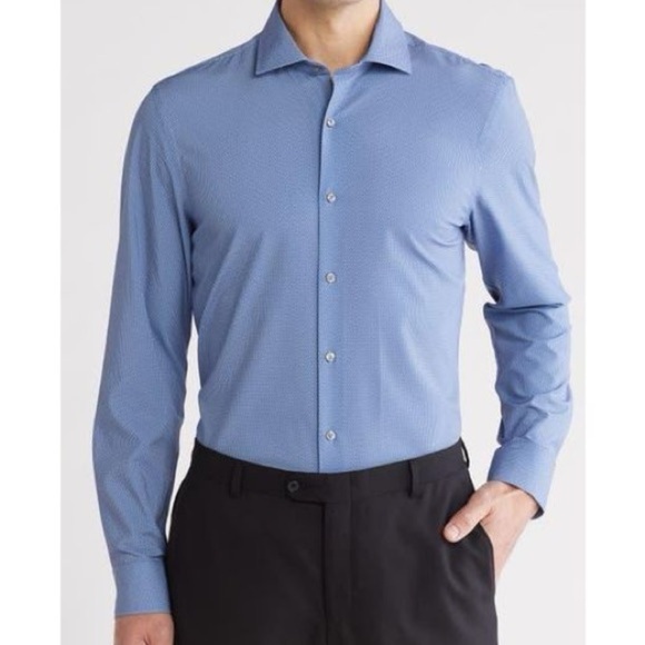 Perry Ellis • Portfolio Performance Slim Fit Non Iron Dress Shirt - Picture 1 of 5
